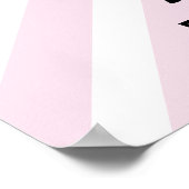 ピンクスプレッルドーナツ誕生日ウェルカムサイン ポスター (角)