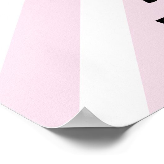 ピンクスプレッルドーナツ誕生日ウェルカムサイン ポスター (角)