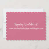 ピンクスプレッレスカップケ結婚ーキのブライダルシャワーケーキ 招待状 (裏面)
