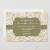 ピンクスプレーシャワー招待状 招待状 (正面)