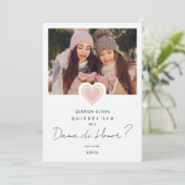 ピンクスペインののハート写真ダマデオナークインセアニラ 招待状 (スタンド正面)