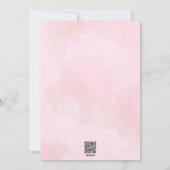 ピンクスペインのの花の安結婚式招待状 招待状 (裏面)