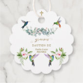 ピンクスペインのハイビスカスフラワーズユーカリプトゥスバウティゾ フェイバータグ (裏面)