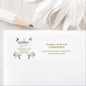 ピンクスペインのハイビスカスフラワーズユーカリプトゥスバウティゾ ラベル (インサイチュ)