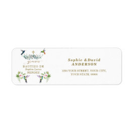 ピンクスペインのハイビスカスフラワーズユーカリプトゥスバウティゾ ラベル