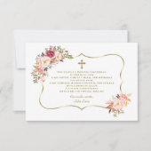 ピンクスペインのフローラグラシアスコンオルギオンバウティゾ サンキューカード (正面)