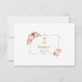 ピンクスペインのフローラグラシアスコンオルギオンバウティゾ サンキューカード (裏面)