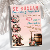 ピンクスペインのフローラ西カウボーイ40歳 招待状