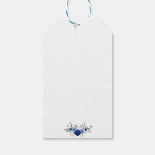 ピンクスペインの赤面フローラ洗礼 ギフトタグ (裏面)