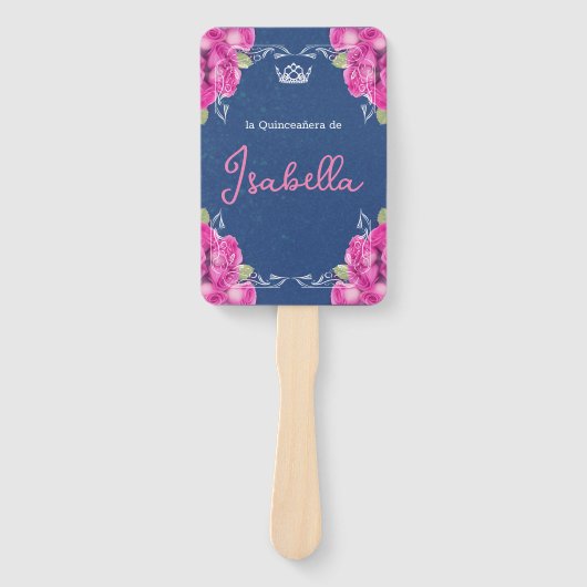 ピンクスペインの&ブルーキンセアニラ | ハンドファン (正面)