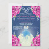 ピンクスペインの&ブルーキンセアニラ | 招待状 (正面)