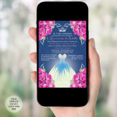 ピンクスペインの&ブルーキンセアニラ | 招待状