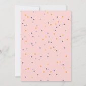 ピンクスポオクタキュラハロウィーン1stブデイ誕生日 招待状 (裏面)