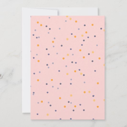 ピンクスポオクタキュラハロウィーン1stブデイ誕生日 招待状 (裏面)