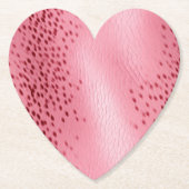 ピンクスポッテッドヒョウアニマルプリント ペーパーコースター (正面)