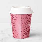 ピンクスポッテッドヒョウアニマルプリント 紙コップ (右)