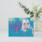 「ピンクスポッテッドマーメイド」はがき ポストカード (スタンド正面)