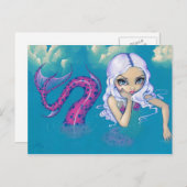 「ピンクスポッテッドマーメイド」はがき ポストカード (正面/裏面)