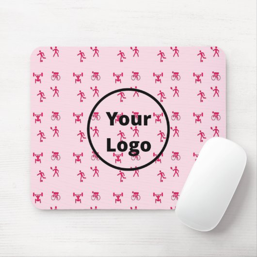 ピンクスポーツのビジネスパターン マウスパッド (マウス)