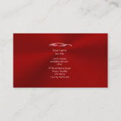 ピンクスポーツオートがリッチクリムゾンメタリック効果 名刺 (裏面)