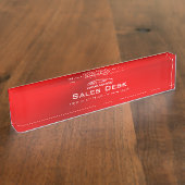 ピンクスポーツオートオンリッチクリムゾンショールーム販売 デスクネームプレート (側面)