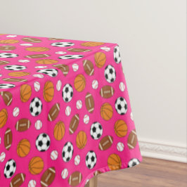 ピンクスポーツ誕生日パーティー テーブルクロス