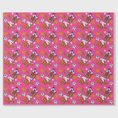 ピンクスポーツ赤ちゃんシャワー ラッピングペーパー (フラット)