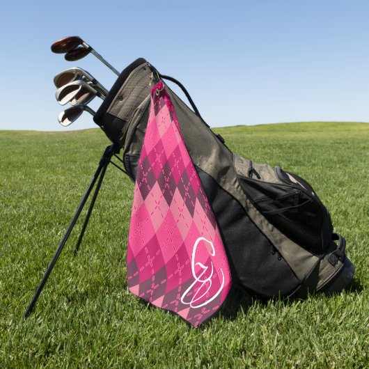 ピンクスポーティアーガイルのシ名門私立校風のェーズ ゴルフタオル (グリーン)