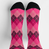 ピンクスポーティアーガイルのシ名門私立校風のェーズ ソックス (上部)