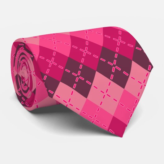 ピンクスポーティアーガイルのシ名門私立校風のェーズ ネクタイ (ロール)