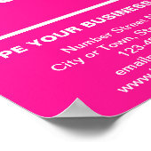 ピンクスモールポスターのビジネスブランド ポスター (角)