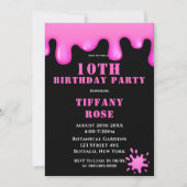 ピンクスライム10バースデーパーティ招待状 (正面)