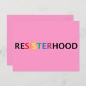 ピンクスリップまたは滑ることの抵抗はがき ポストカード (正面/裏面)