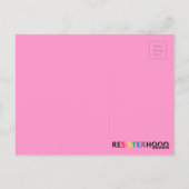 ピンクスリップまたは滑ることの抵抗はがき ポストカード (裏面)