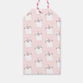 ピンクスリーピングキティキャット誕生日 ギフトタグ (裏面)