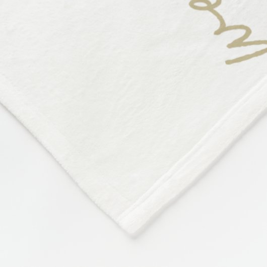 ピンクスリーピングユニコーン金ゴールドスターベビーマイルストーン フリースブランケット (角)