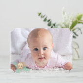 ピンクスリーピーベビースースベビー写真のお知らせ 案内状 (スタンド正面)