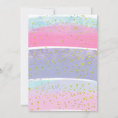 ピンクスリーフローラ冬季ベビーシャワー招待状 招待状 (裏面)