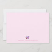 ピンクスリープエンジェルベビーシャワー招待状 招待状 (裏面)