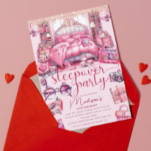 ピンクスリーポバーガール誕生日グリッター