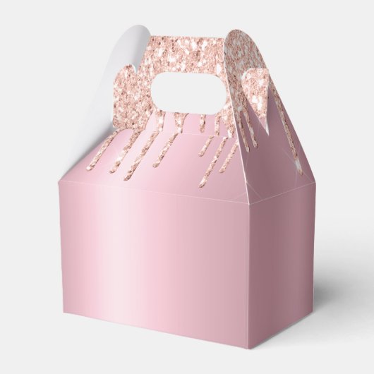 ピンクスリーポバーガール誕生日 パーソナライズされた フェイバーボックス (裏面サイド)