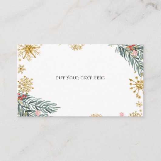 ピンクスリーOhどのようなおもしろい冬の挿入カード エンクロージャーカード (正面)