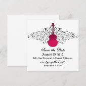 ピンクスワルズギターSave the Date招待状 セーブザデート (正面/裏面)