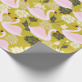 ピンクスワンラッピング紙 ラッピングペーパー (角)