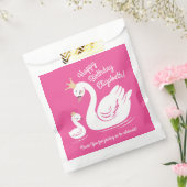 ピンクスワン誕生日パーティー フェイバーバッグ (封をした状態)