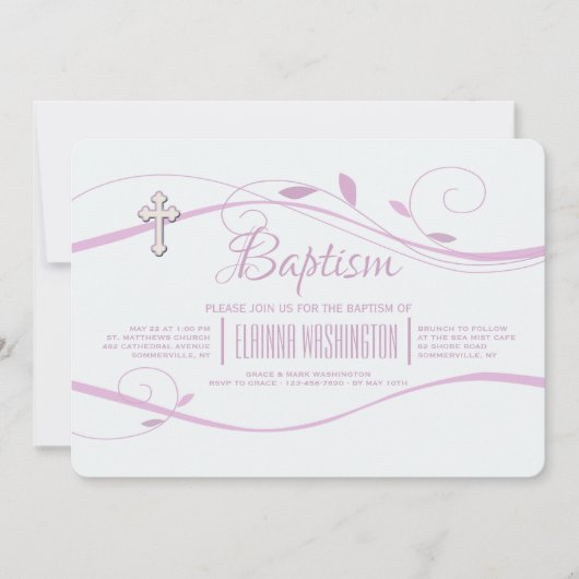 ピンクスワーズ招待状 招待状 (正面)