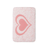 ピンクスワールとハートバスマット バスマット (正面縦)
