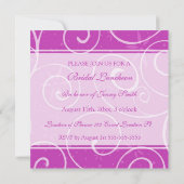 ピンクスワールズブライダルルンチョン招待状カード 招待状 (裏面)