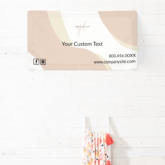 ピンクスワールビジネスロゴイベント表示マーケティング 横断幕 (インサイチュ)