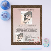 ピンクスワールフライヤーテンプレート、化粧品パーティー任意の用途 チラシ (シングル)